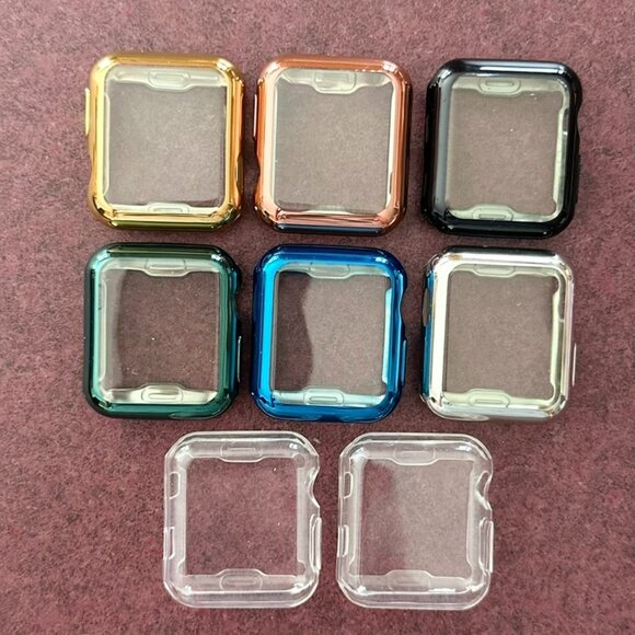 [8 Packs] Case for Apple Watch Series 3/2/1 38mm with Tempered Glass Screen - Picture 2 of 7